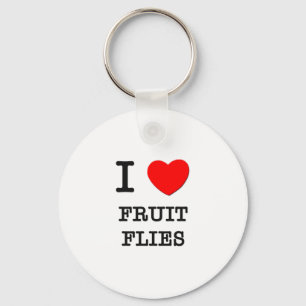 I Love Fruit Flies Key Ring
