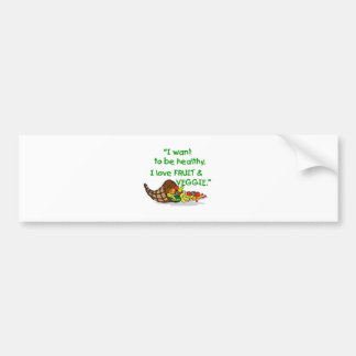 I LOVE FRUIT & VEGGIE BUMPER STICKER