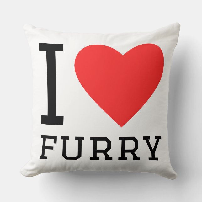 I love furry cushion (Front)