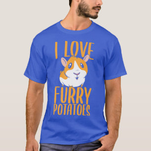 I Love Furry Potatoes Cavy Guinea Pig Lover Premiu T-Shirt