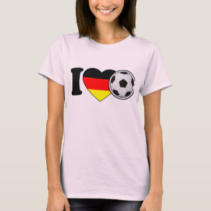 "I Love Fußball" Damen-Shirt Deutschland Germany T-Shirt