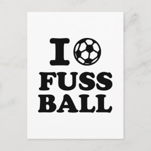 I love Fussball soccer Postcard