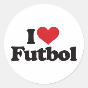 I Love Futbol Classic Round Sticker
