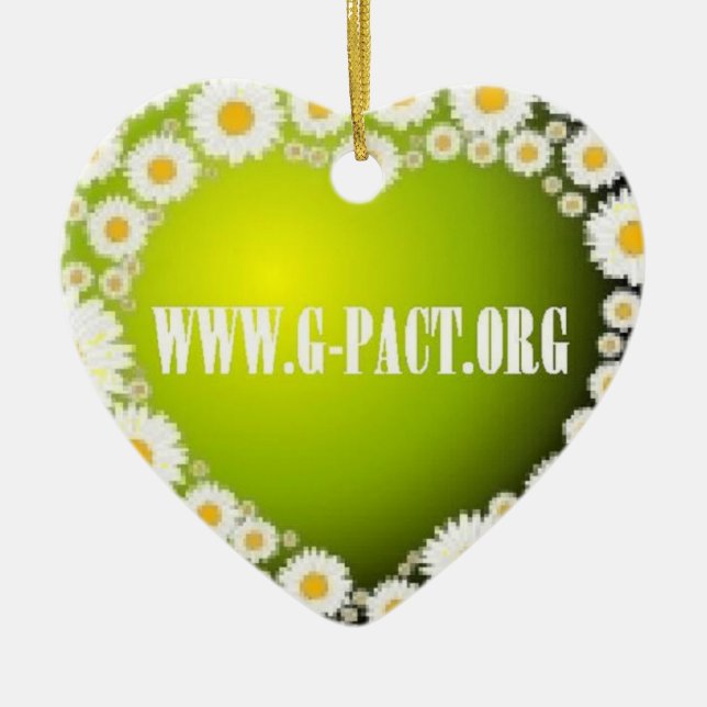 I Love G-PACT Ceramic Tree Decoration (Front)