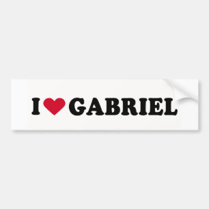 I LOVE GABRIEL BUMPER STICKER