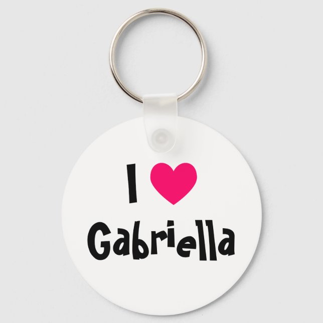 I Love Gabriella Key Ring (Front)