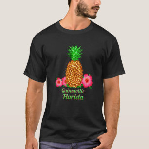 I Love Gainesville Florida Fl Pineapple Floral T-Shirt