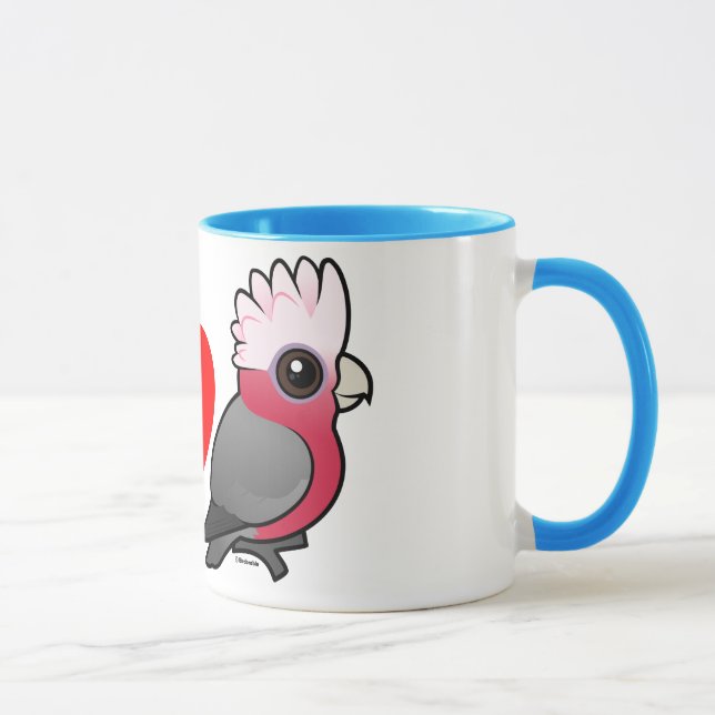 I Love Galahs (crest up) Mug (Right)