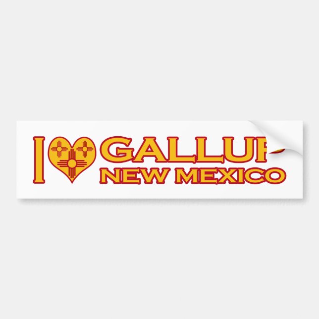 I Love Gallup, NM Bumper Sticker (Front)