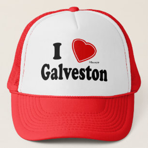 I Love Galveston Trucker Hat