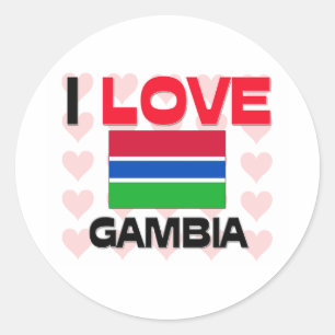 I Love Gambia Classic Round Sticker