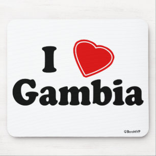 I Love Gambia Mouse Mat