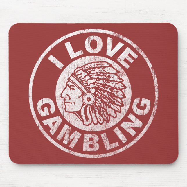 I Love Gambling Mouse Mat (Front)