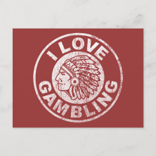 I Love Gambling Postcard