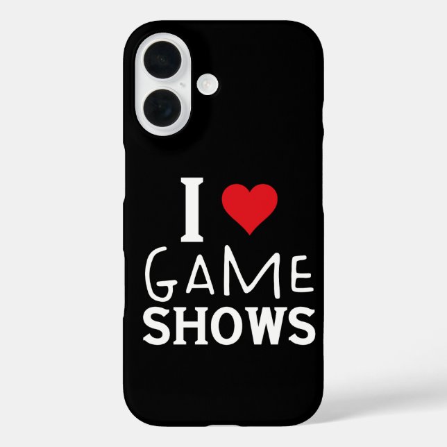 I Love Game Shows, Funny Saying Game Shows Lover Case-Mate iPhone Case (Back)
