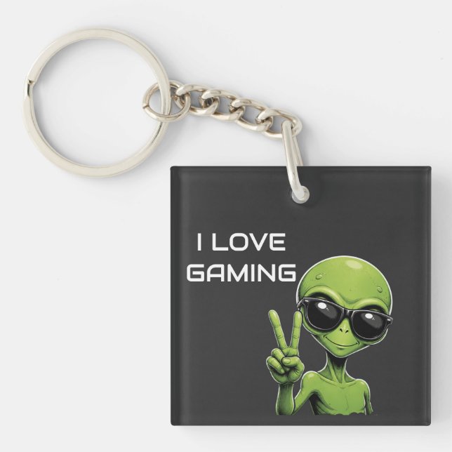 I love gaming key ring (Front)