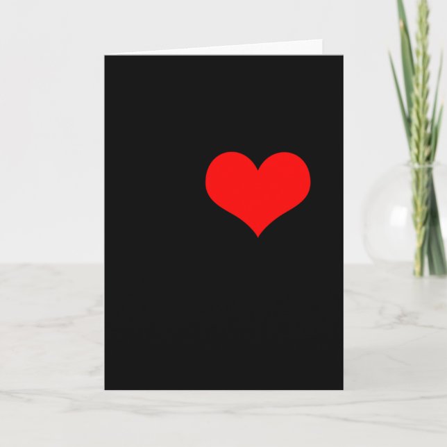 I Love Garage Doors Christmas Red Heart Funny Gift Card (Front)