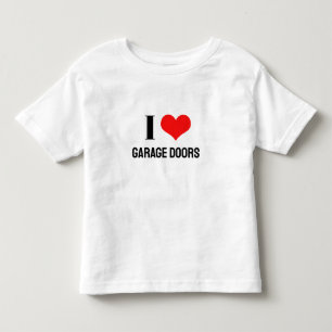 I Love Garage Doors Christmas Red Heart Funny Gift Toddler T-Shirt