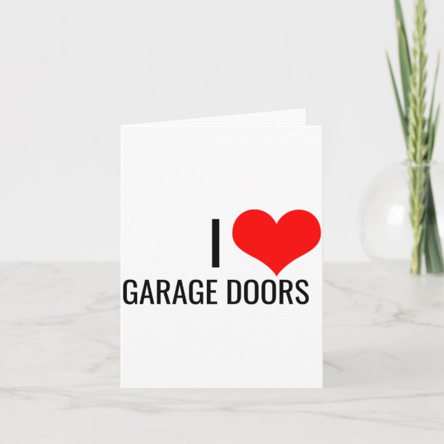 I Love Garage Doors Red Heart Christmas Gift Nk To Card (Front)