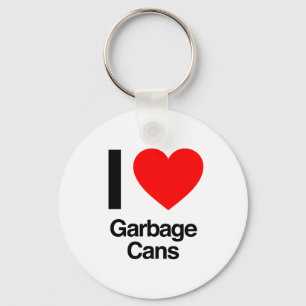 i love garbage cans key ring
