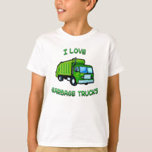 I Love Garbage Trucks Kids Infant Shirt