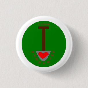 I Love Gardening Button