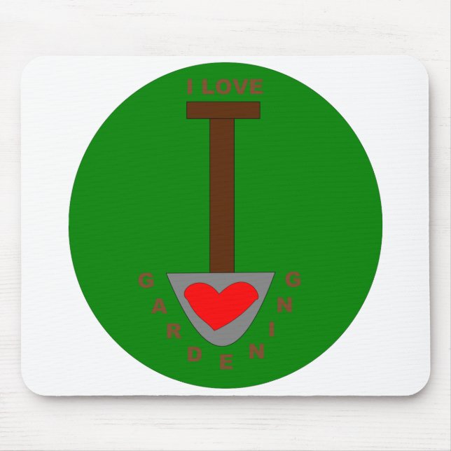 I Love Gardening Mousepad (Front)