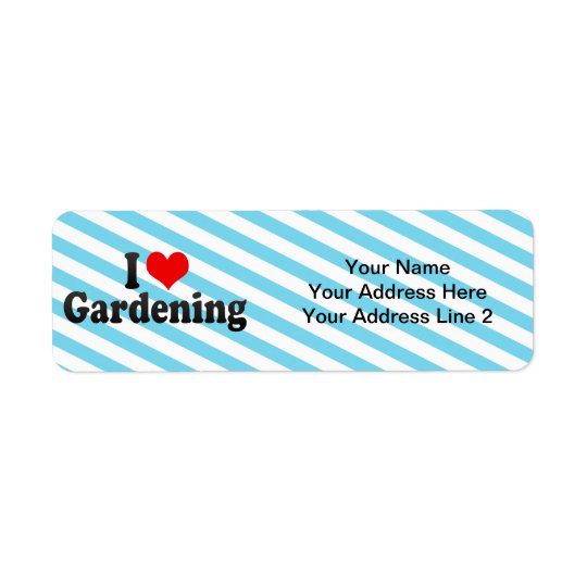 I Love Gardening Return Address Label