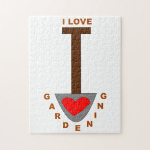 I Love Gardening Spade Puzzle