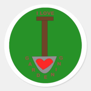 I Love Gardening Stickers