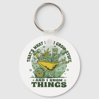 I love gardening with the funny gardener wheelbarr key ring