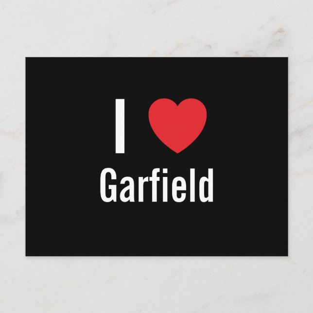 I love Garfield Postcard (Front)