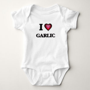 I Love Garlic Baby Bodysuit