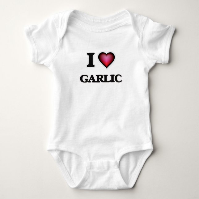 I Love Garlic Baby Bodysuit (Front)
