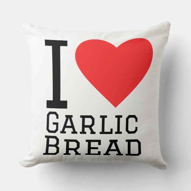 I love garlic bread square sticker cushion (Front)