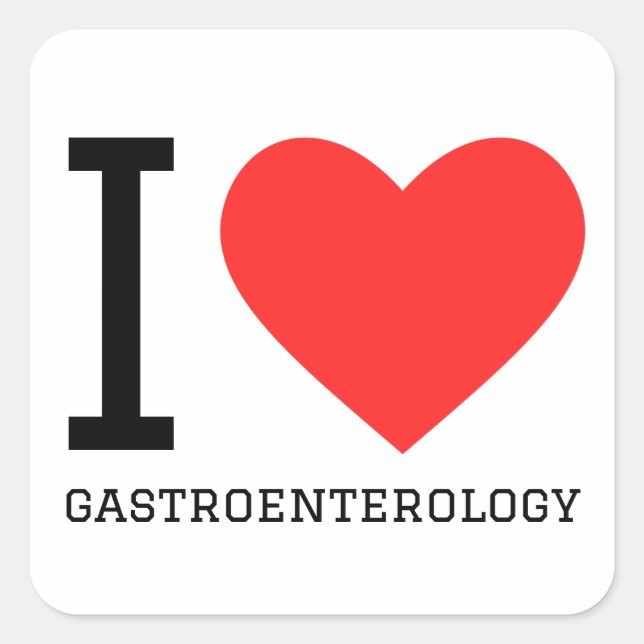 I love gastroenterology square sticker (Front)