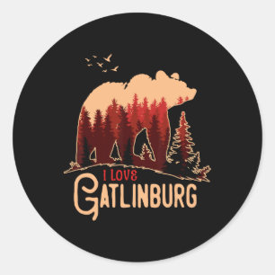 I Love Gatlinburg Tennessee Classic Round Sticker