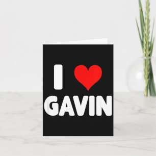 I Love Gavin - Heart  Card