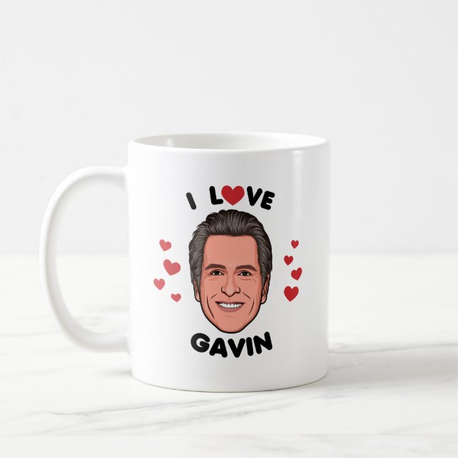 I Love Gavin Newsom Coffee Mug (Left)
