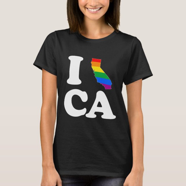 I LOVE GAY CALIFORNIA - WHITE -.png T-Shirt (Front)