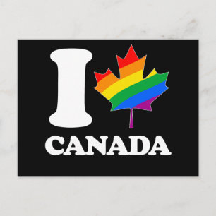 I LOVE GAY CANADA - - WHITE -.png Postcard