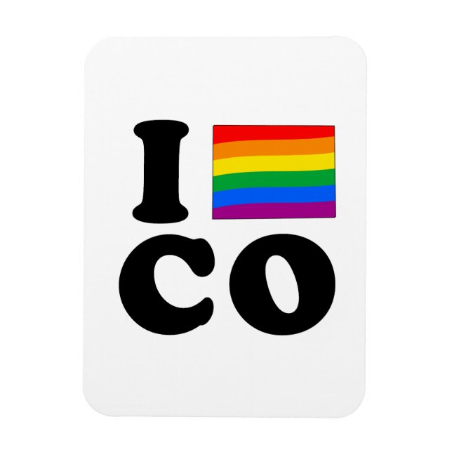 I LOVE GAY COLORADO MAGNET (Vertical)