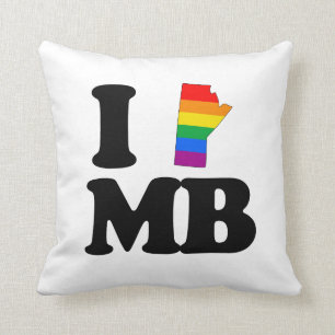 I LOVE GAY MANITOBA -.png Cushion