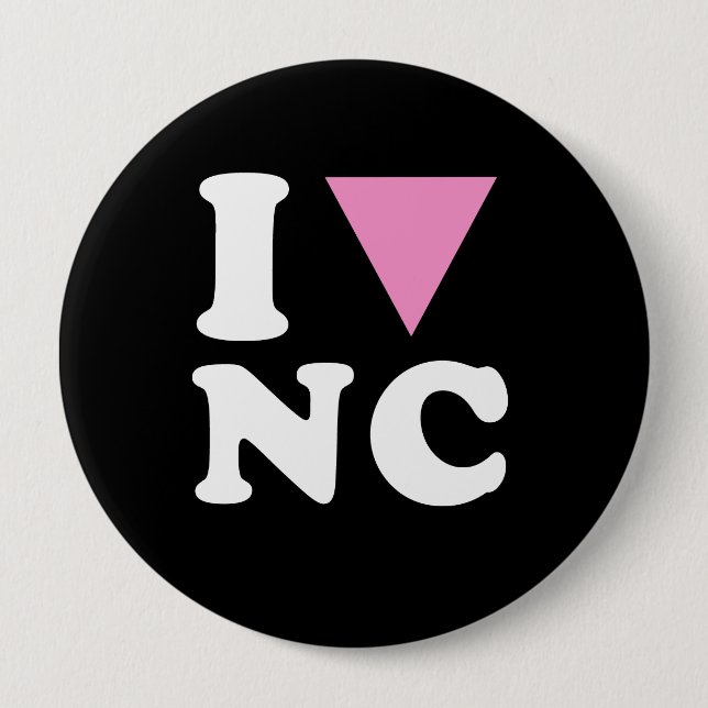 I LOVE GAY NC - WHITE -.png 10 Cm Round Badge (Front)