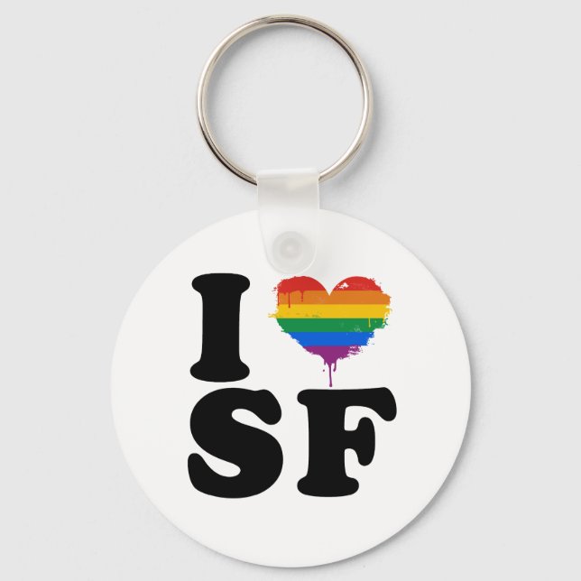 I LOVE GAY SAN FRANCISCO KEY RING (Front)