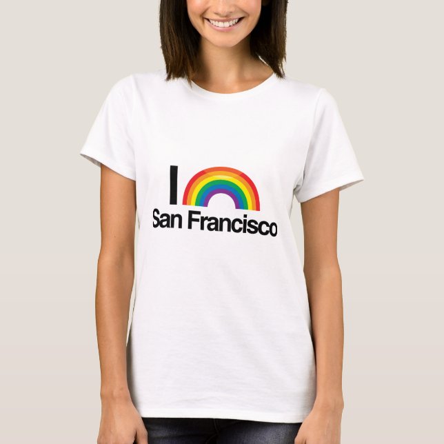 I LOVE GAY SAN FRANCISCO -.png T-Shirt (Front)