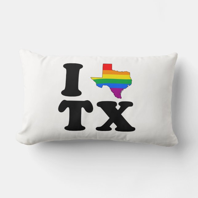 I LOVE GAY TEXAS LUMBAR CUSHION (Front)