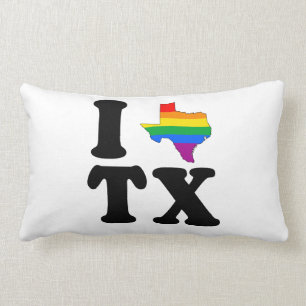 I LOVE GAY TEXAS LUMBAR CUSHION