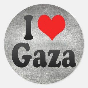 I Love Gaza, Palestinian Territory Classic Round Sticker