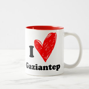 I love Gaziantep Two-Tone Coffee Mug